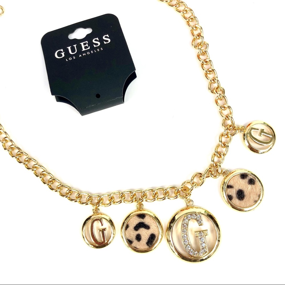 Guess Gold & Animal Print Necklace 🐯
